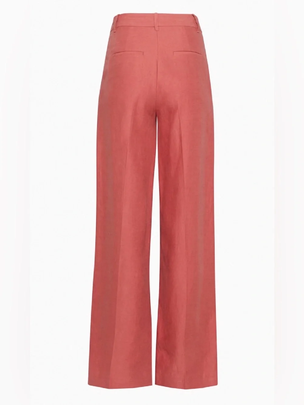 Aritzia Wilfred The Effortless Pants Linen Warm Sienna Red Size 8 Trousers